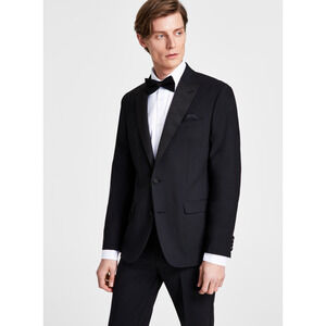 Bar III Men Slim Fit Faille Trim Tuxedo Jacket Black Size 46R
